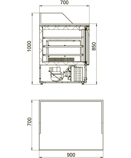 Стол холодильный (для пиццы) Polair TMi2GNpizza_G