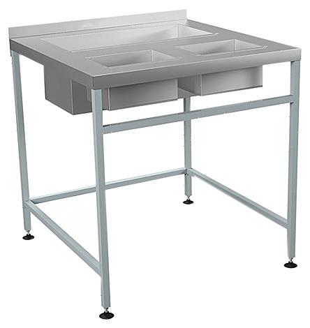 Стол производственный для доочистки лука Пищевые Технологии СРОд-840х840х860