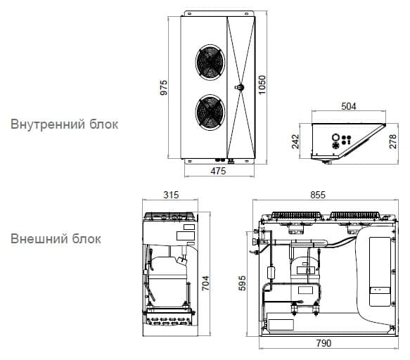 Сплит-система среднетемпературная Polair SM222P
