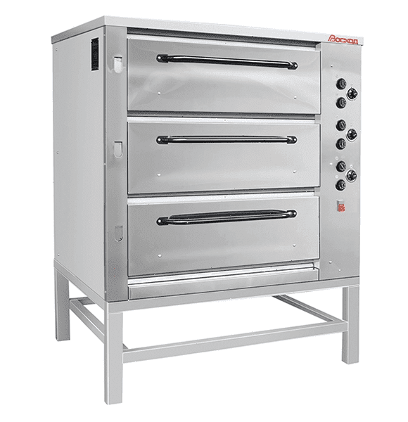 Печь хлебопекарная Восход ХПЭ-750/3 нерж в обрешетке