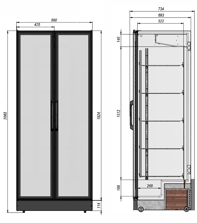 Шкаф холодильный Briskly 8