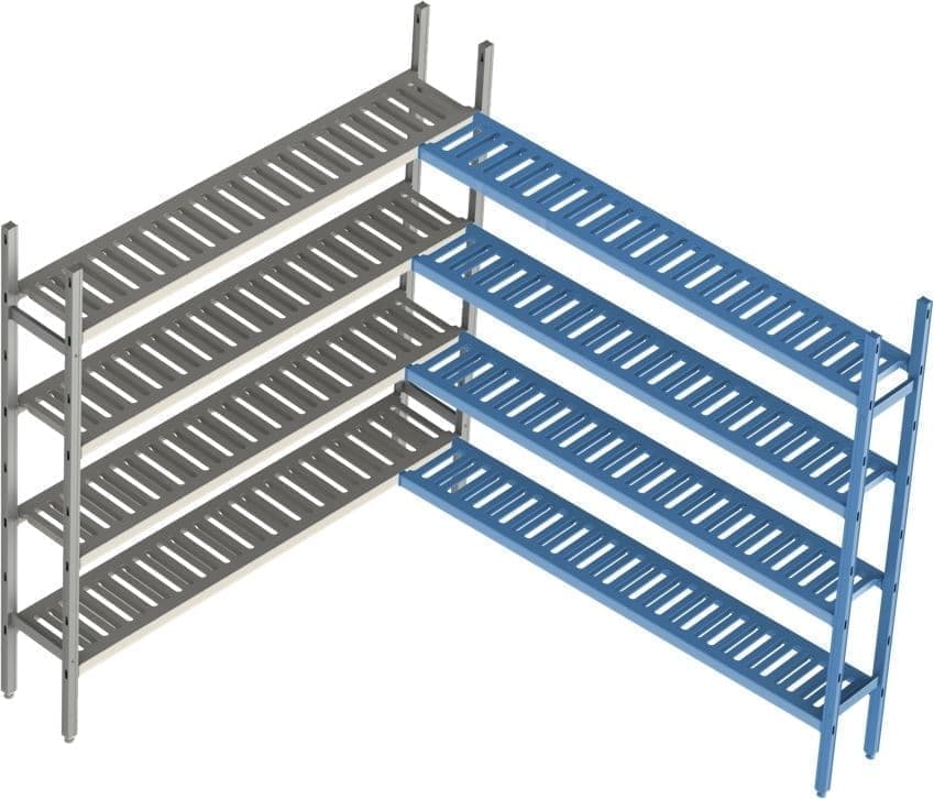 Стеллаж модульный Polair Load.Me Poly 18AL.4PP40.18C, доп. угловой