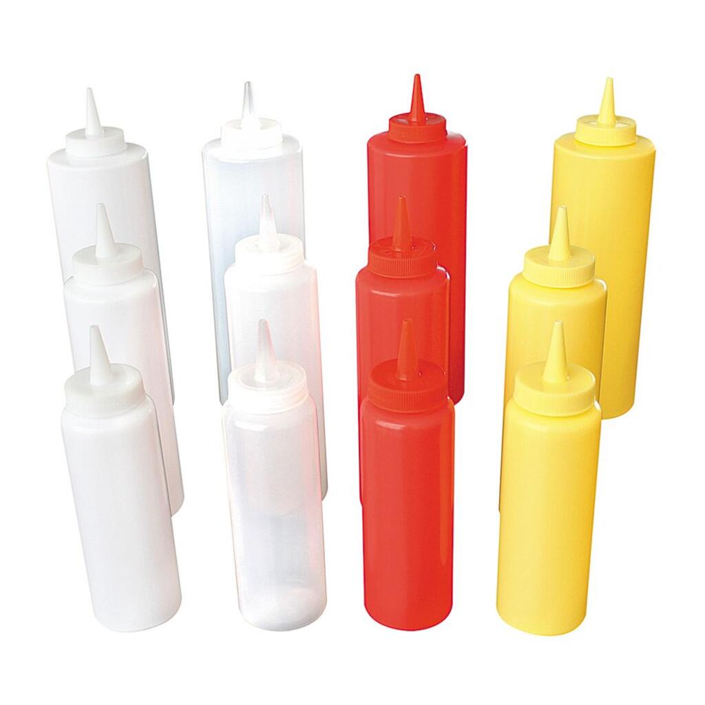 Емкость для соуса диспенсер 450 мл. красная P.L. Proff Cuisine | JD-BSD16 red