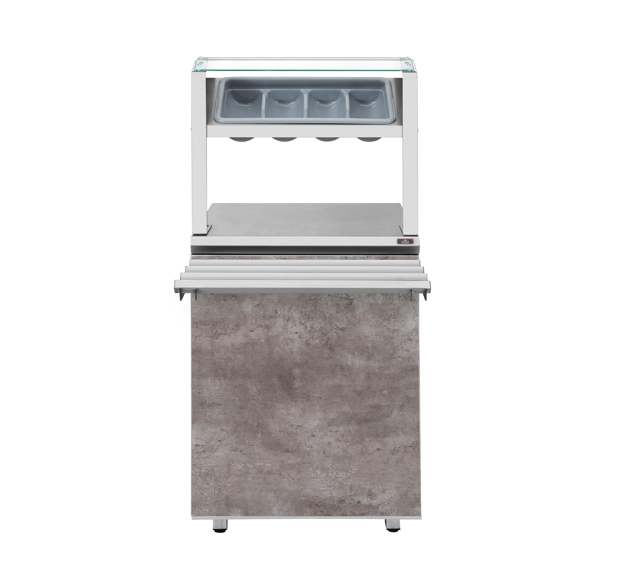 Прилавок для приборов и подносов Luxstahl ПП-600