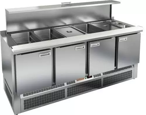 Стол холодильный (саладетта) Hicold SLE3_1111GN с крышкой