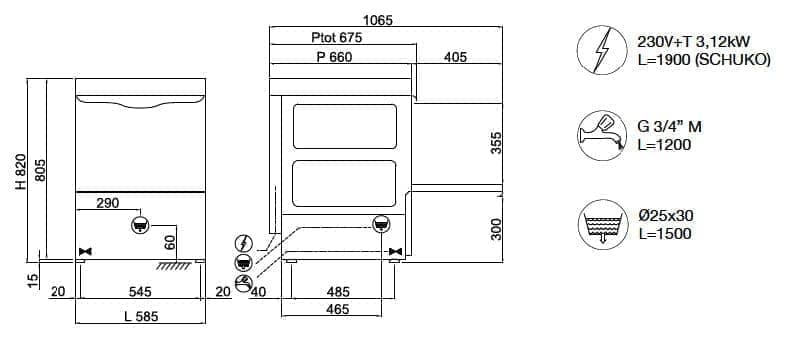 Фронтальная посудомоечная машина Compack D5037