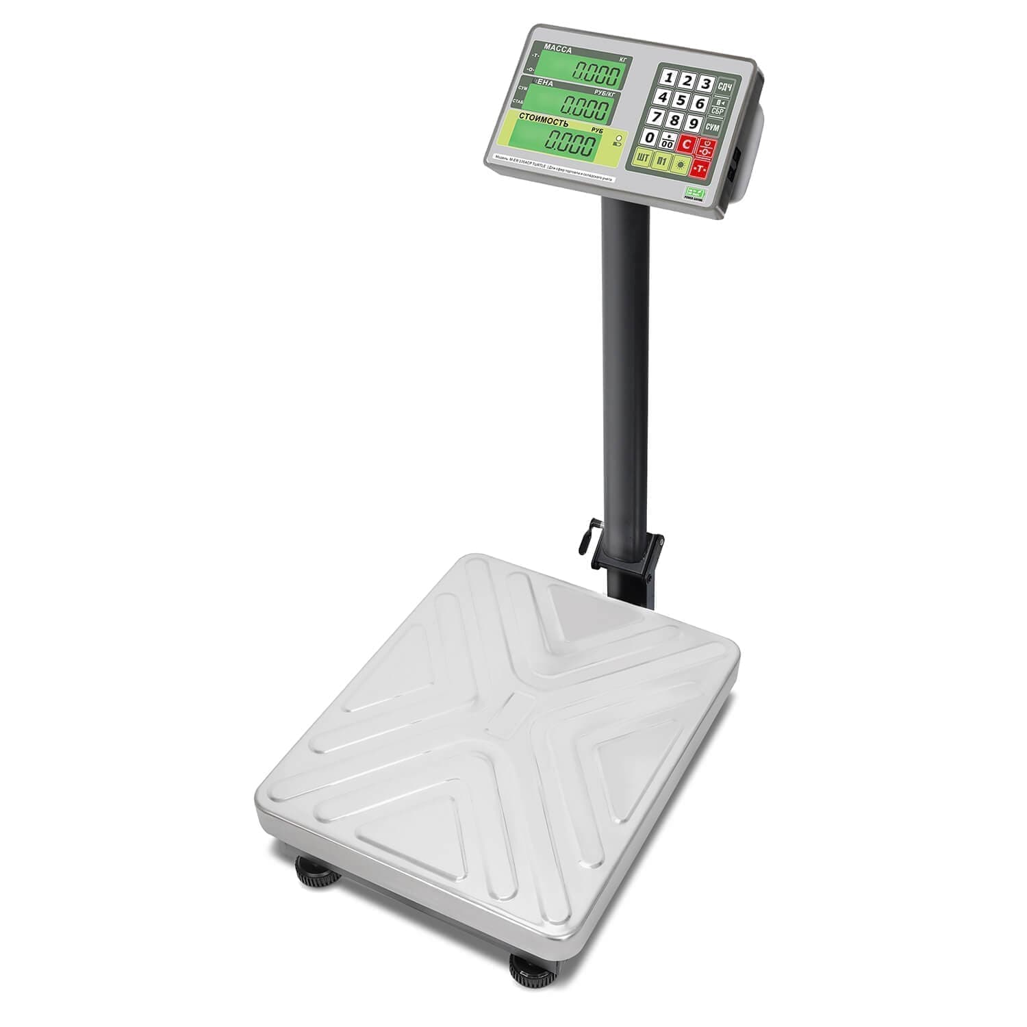 Весы торговые напольные M-ER 335 ACPU-60.10 "TURTLE" расчет стоимости LCD