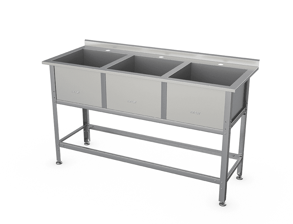 Ванна моечная Atesy ВСМ-Б-3.430-1-02 (ВМ-3/430 с бортом)