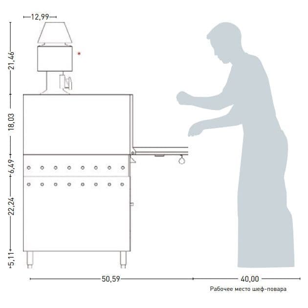 Печь на твердом топливе Josper HJX-50L