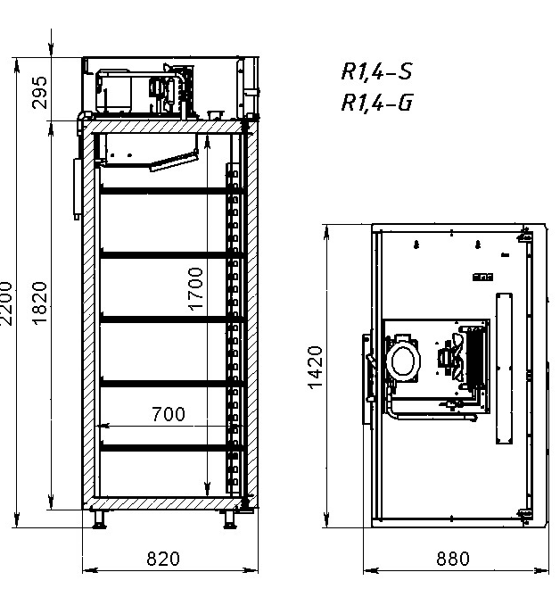 Шкаф холодильный Аркто R1,4-S