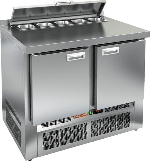 Стол холодильный (саладетта) Hicold SLE2‑11SN с крышкой