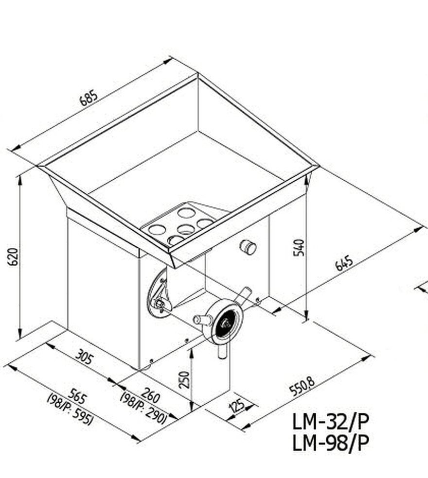Мясорубка Koneteollisuus Oy (KT) LM-98/P (unger с педалью)