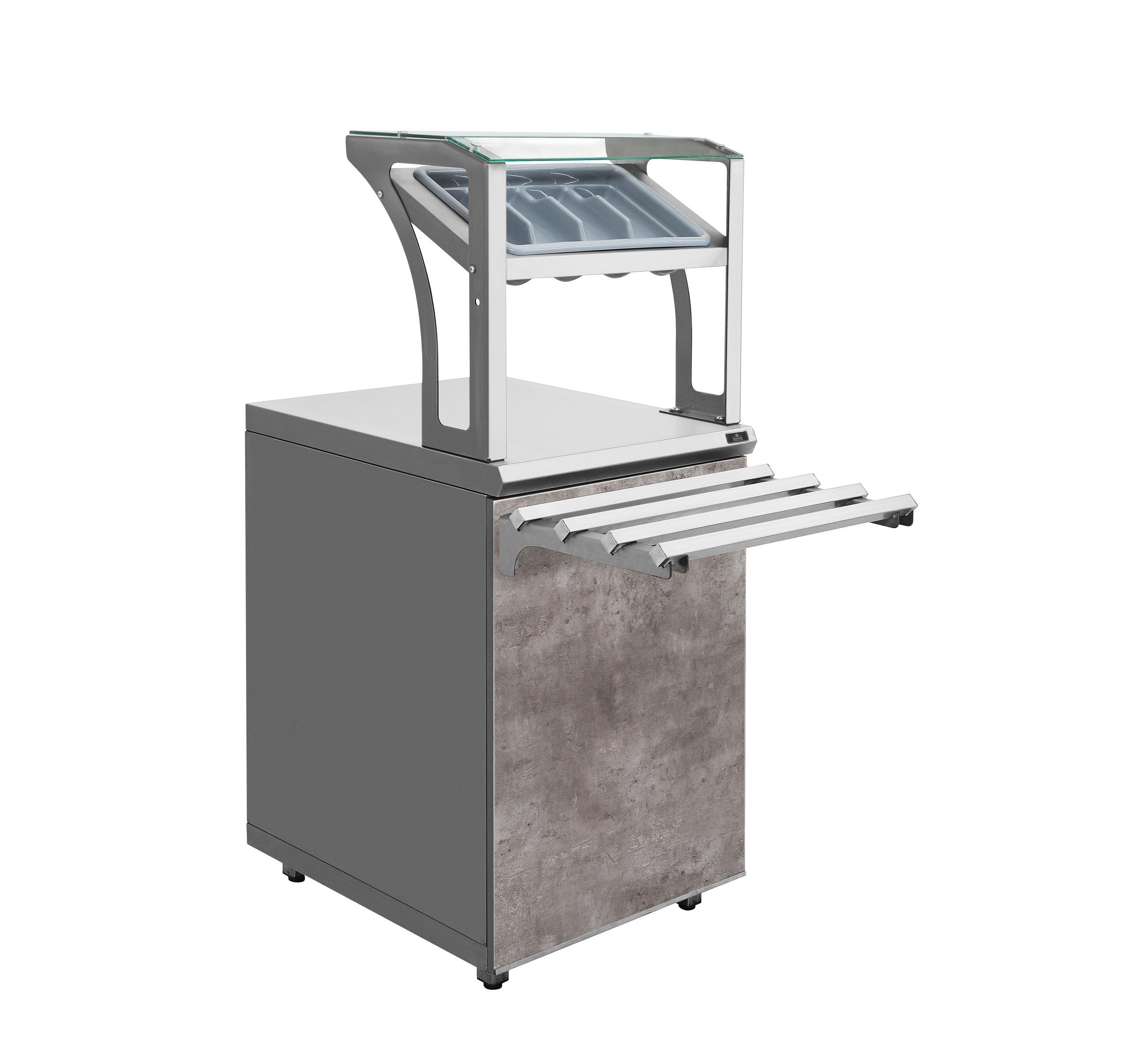 Прилавок для приборов и подносов Luxstahl ПП-600