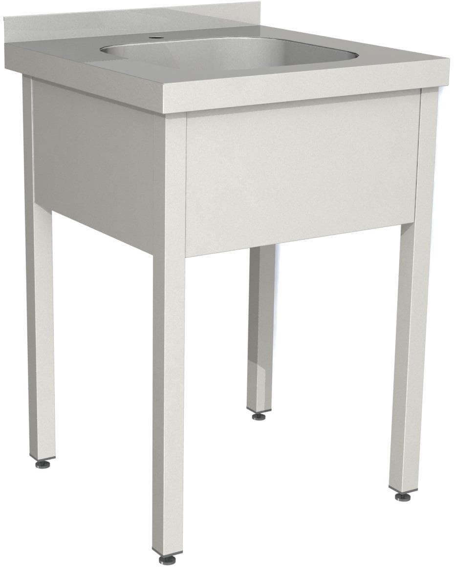 Ванна моечная односекционная цельнотянутая с бортом Restoinox ВМЦ-1/7/7-Б