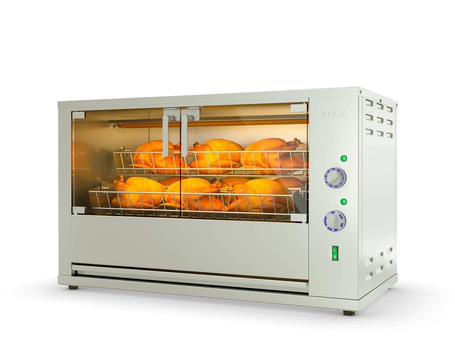 Гриль для кур карусельный Atesy Командор-5Э-Т-380