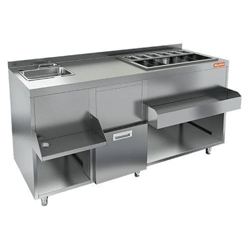 Коктейльная барная станция закрытая Hicold НБМКС-15/6БПК (без ящиков)