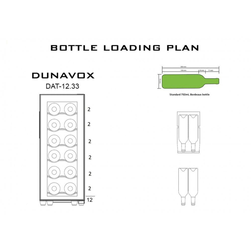 Шкаф винный Dunavox DAT-12.33C