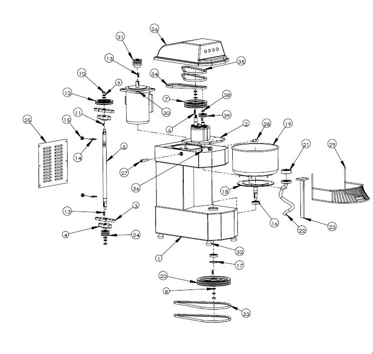 Тестомес Hurakan HKN-20SN