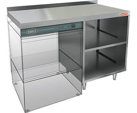 Стол под посудомоечную машину Hicold НБМСЗОКП-12/7БЛ