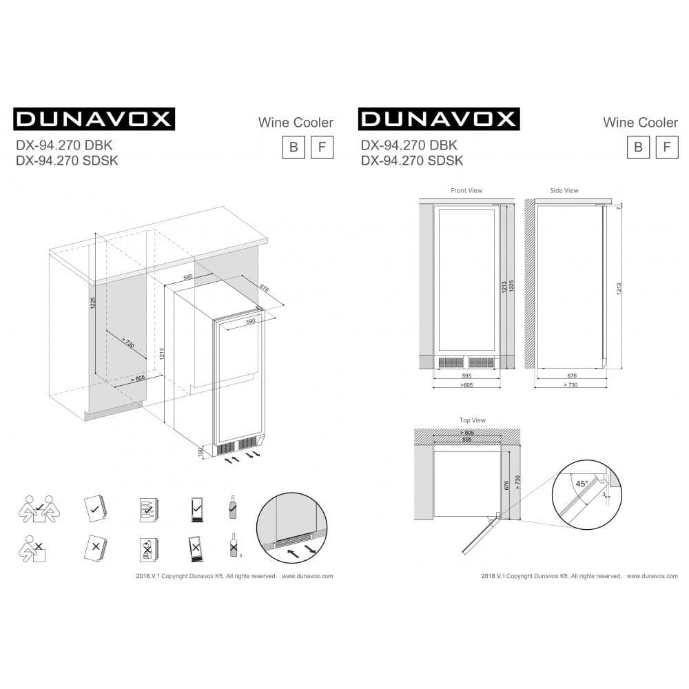 Шкаф винный Dunavox DX-94.270DBK