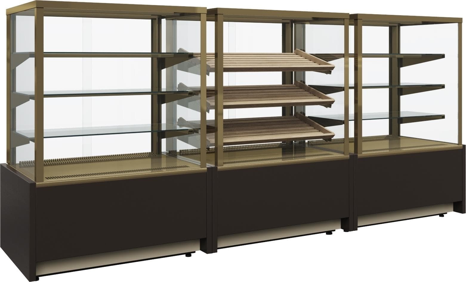 Витрина хлебная Carboma KC70 N 1,3-2 Сube Техно 9006-9005 (без стекла)