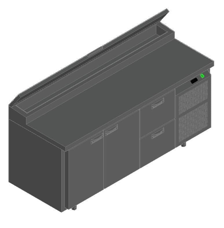 Стол холодильный (для пиццы) Hicold PZ2-112/GN (11xGN1/6)