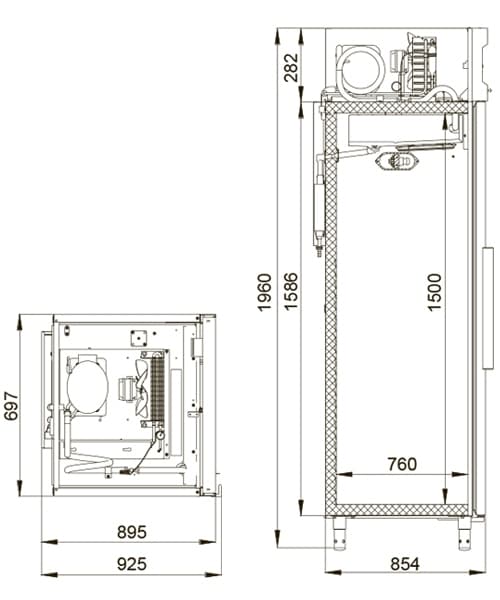 Шкаф фармацевтический Polair ШХФ‑0,7
