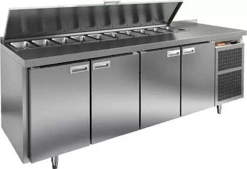 Стол холодильный (саладетта) Hicold SL1_1111SN с крышкой