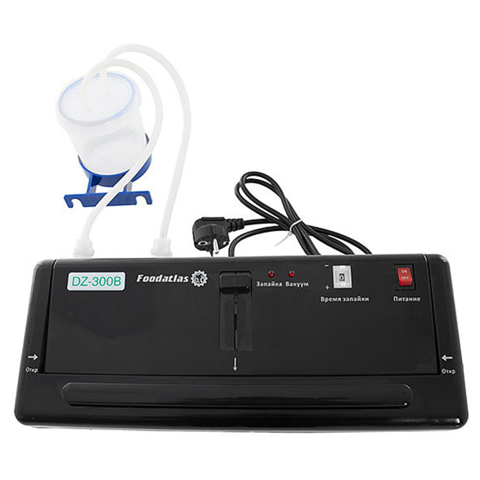Вакуумный упаковщик c удалением жидкости Foodatlas DZ-300B Pro черный