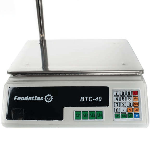 Весы торговые Foodatlas ВТС-40 (40кг/2гр)