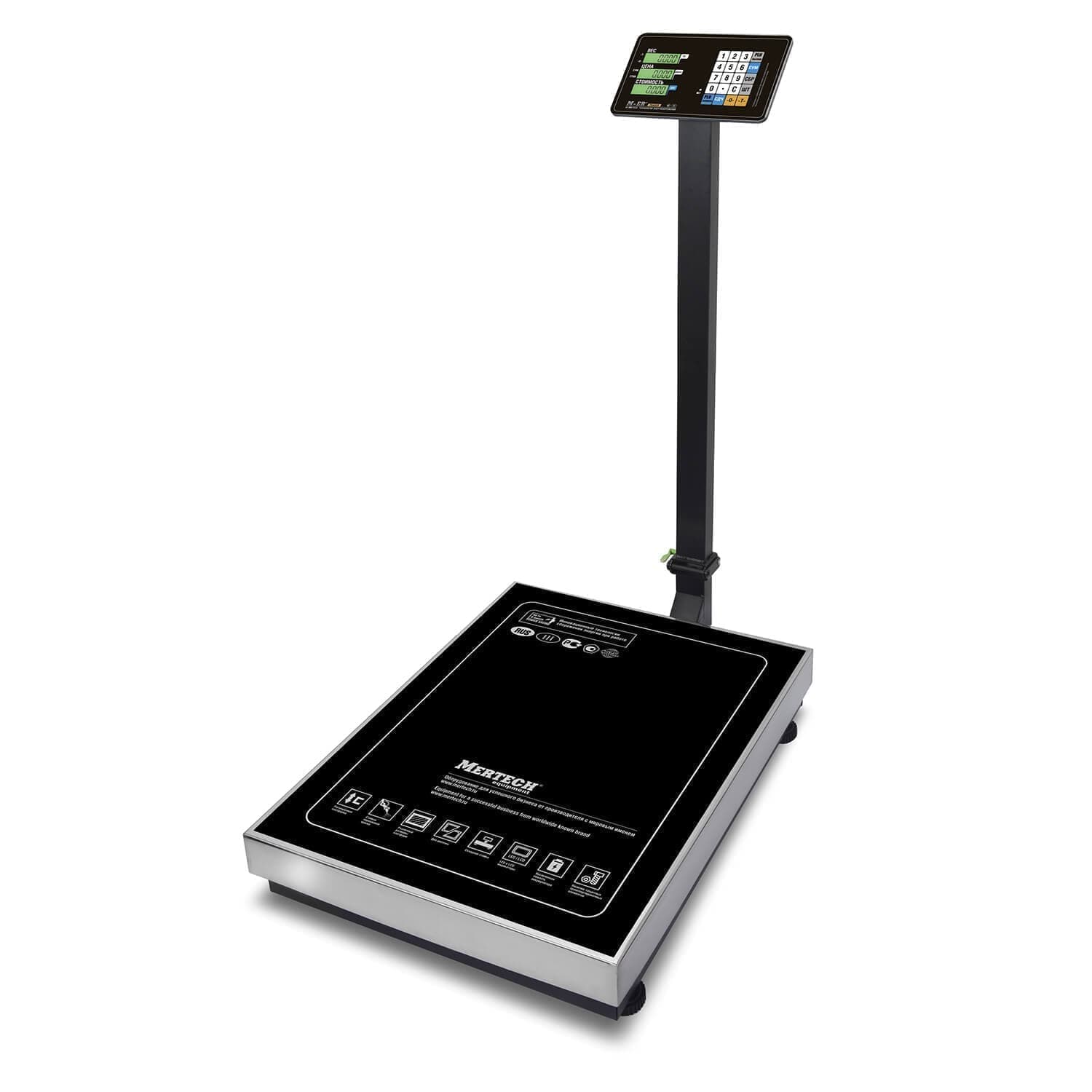 Весы торговые напольные M-ER 333 ACLP-300.50/100 "TRADER" расчет стоимости LCD