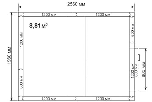 Камера холодильная Polair КХН‑8,81