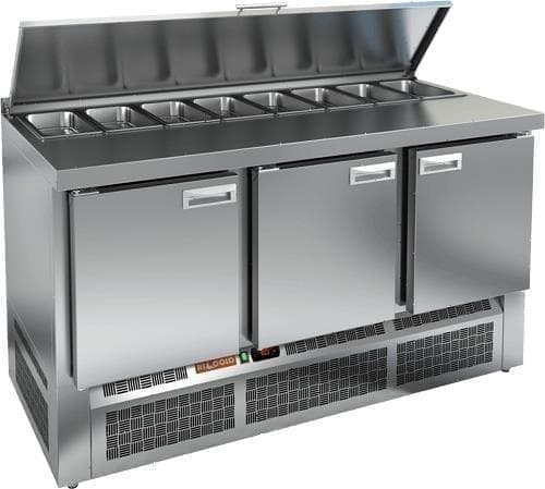 Стол холодильный (саладетта) Hicold SLE1‑111SN с крышкой