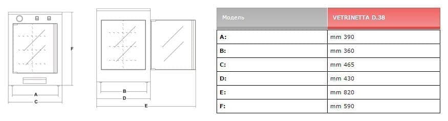 Тепловая витрина Sirman VETRINETTA D.38