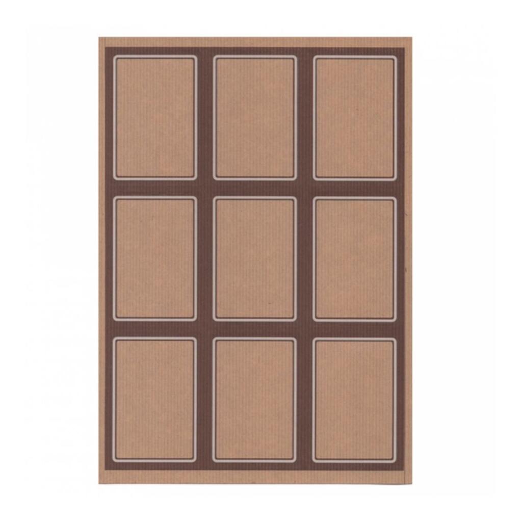 Этикетка бумажная самоклеящаяся крафт, 6,3х9 см, 9 наклеек на листе А4, 100 л Garcia De Pou | 209.65