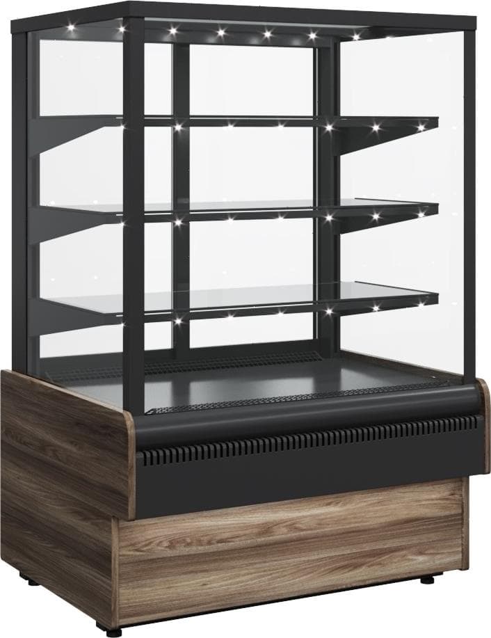 Витрина кондитерская Carboma KC70 VV 0,6-1 (ВХСв-0,6д Cube Техно) 9006-9005