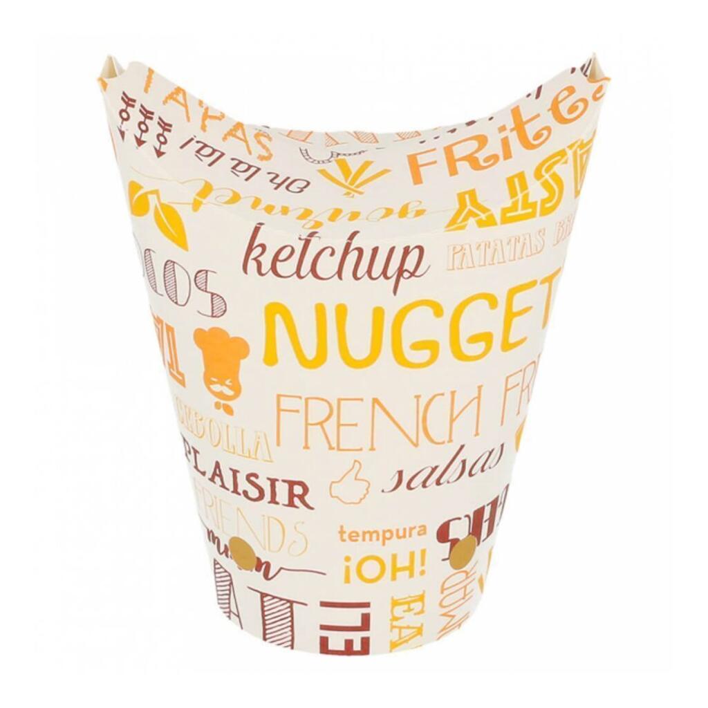 Контейнер картонный вертикальный для фри, снеков "PAROLE" 480 мл, d14х8,5 Garcia De Pou | 229.62