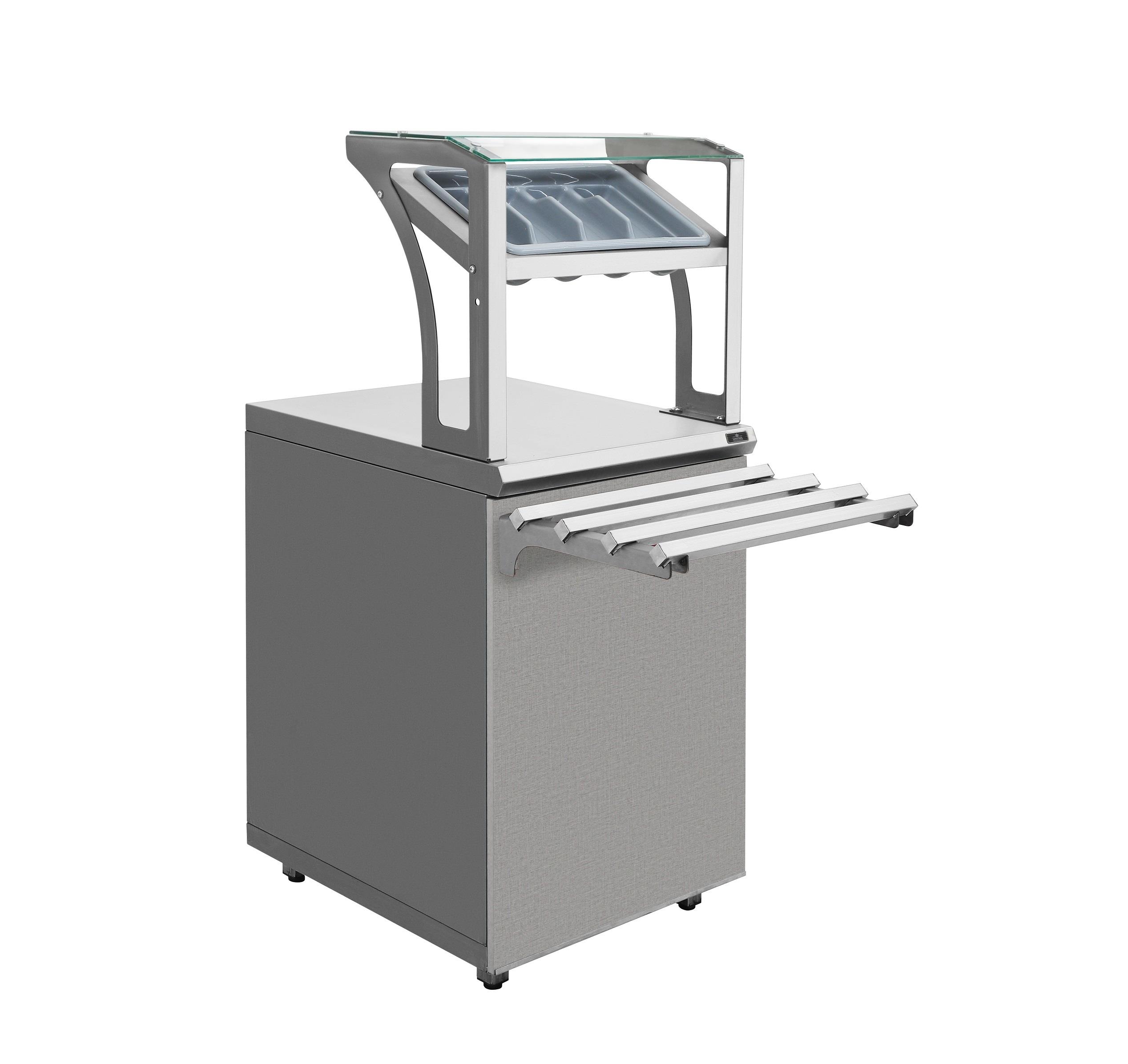 Прилавок для приборов и подносов Luxstahl ПП-600