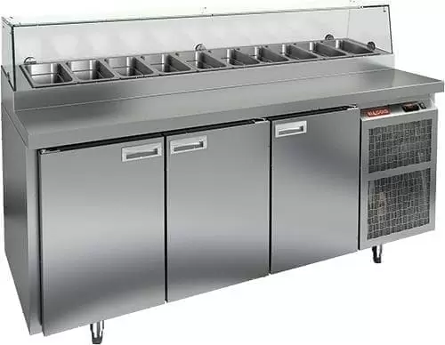 Стол холодильный (для пиццы) Hicold PZ1_111/GN стекло