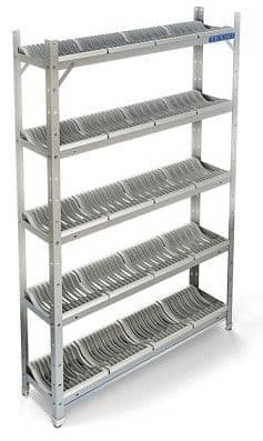 Стеллаж кухонный для тарелок Техно-ТТ СТР-225/903, 900х300х1830 мм,пластик+нерж. 304