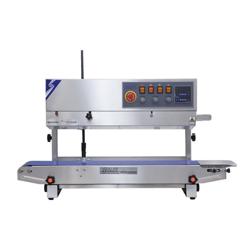 Роликовый конвейерный запайщик вертикальный Hualian Machinery FRBM-810II SS нерж