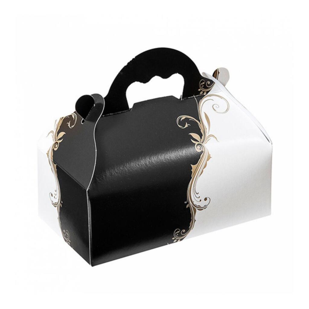 Коробка для выпечки с ручками 10х18х7 см, белая, картон Garcia De Pou | 204.77