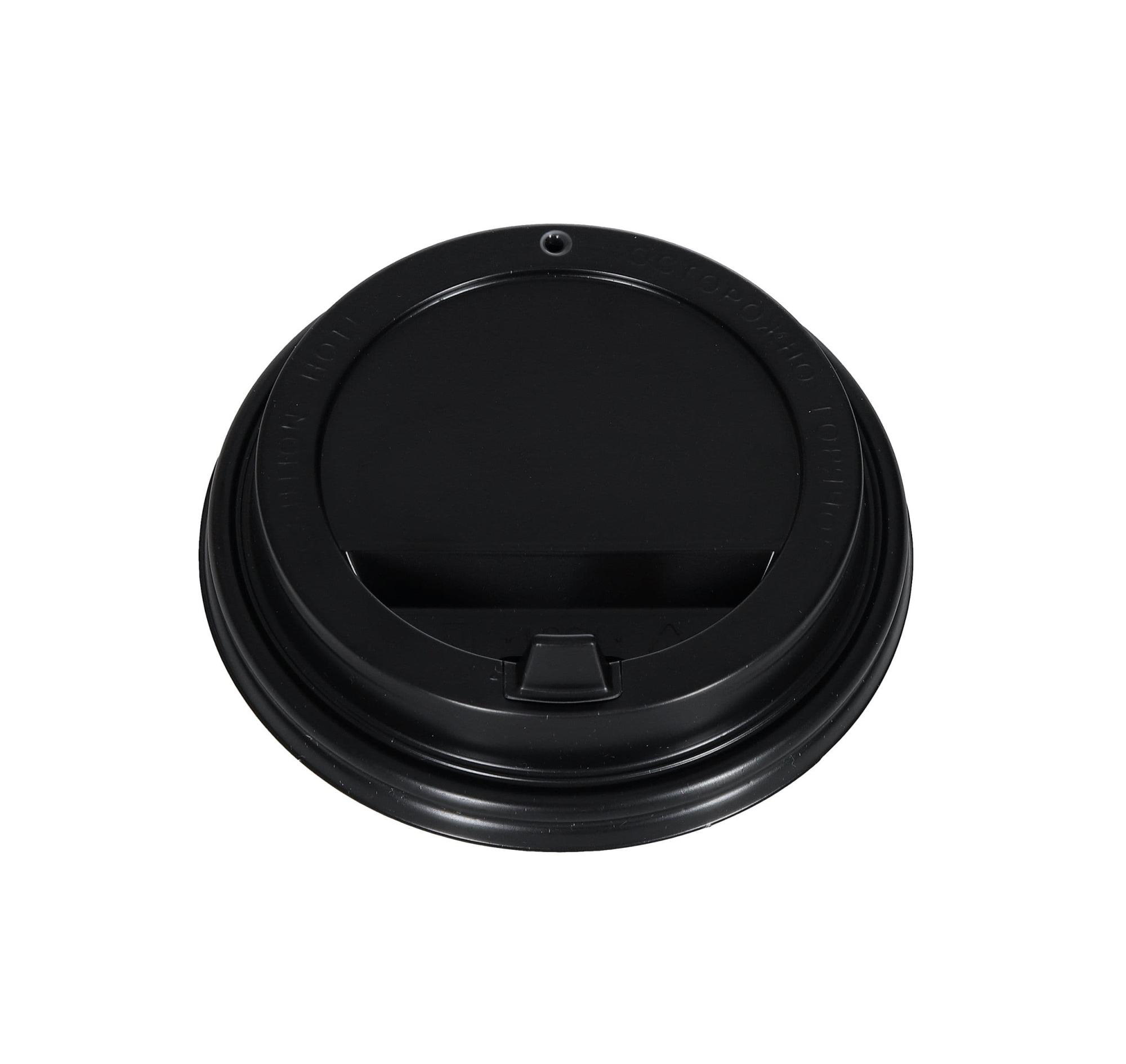 Крышка одноразовая для стакана с закрытым питейником 100 шт черная Resto ОП-091015