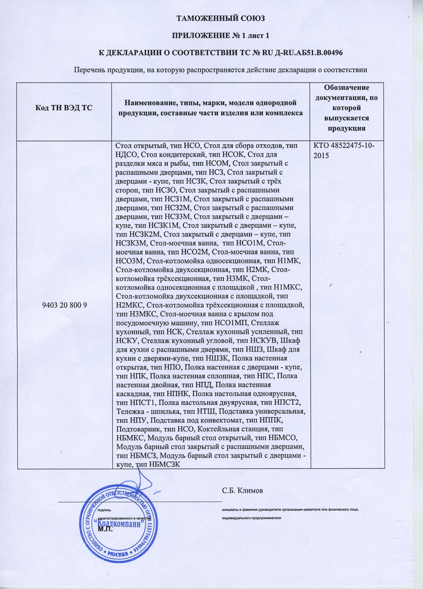 Ванна моечная Hicold НСО1М-5/6Б