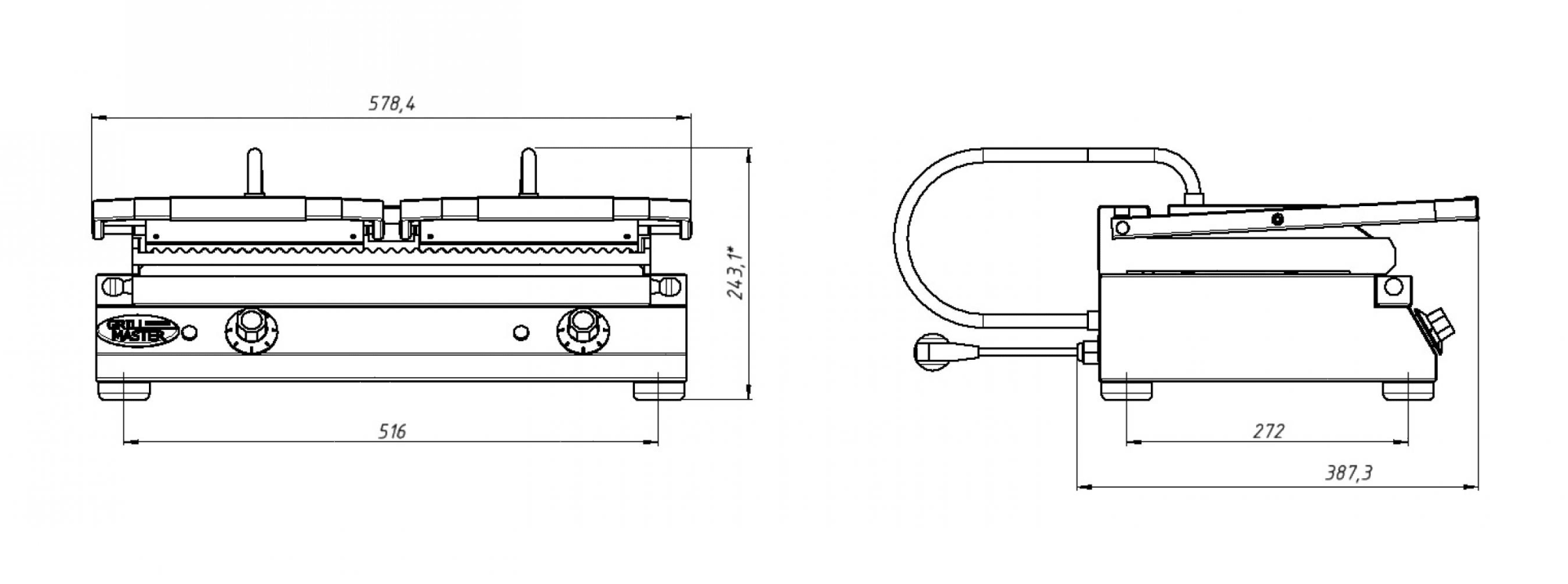 Гриль контактный Grill Master Ф4КТЭ 21703
